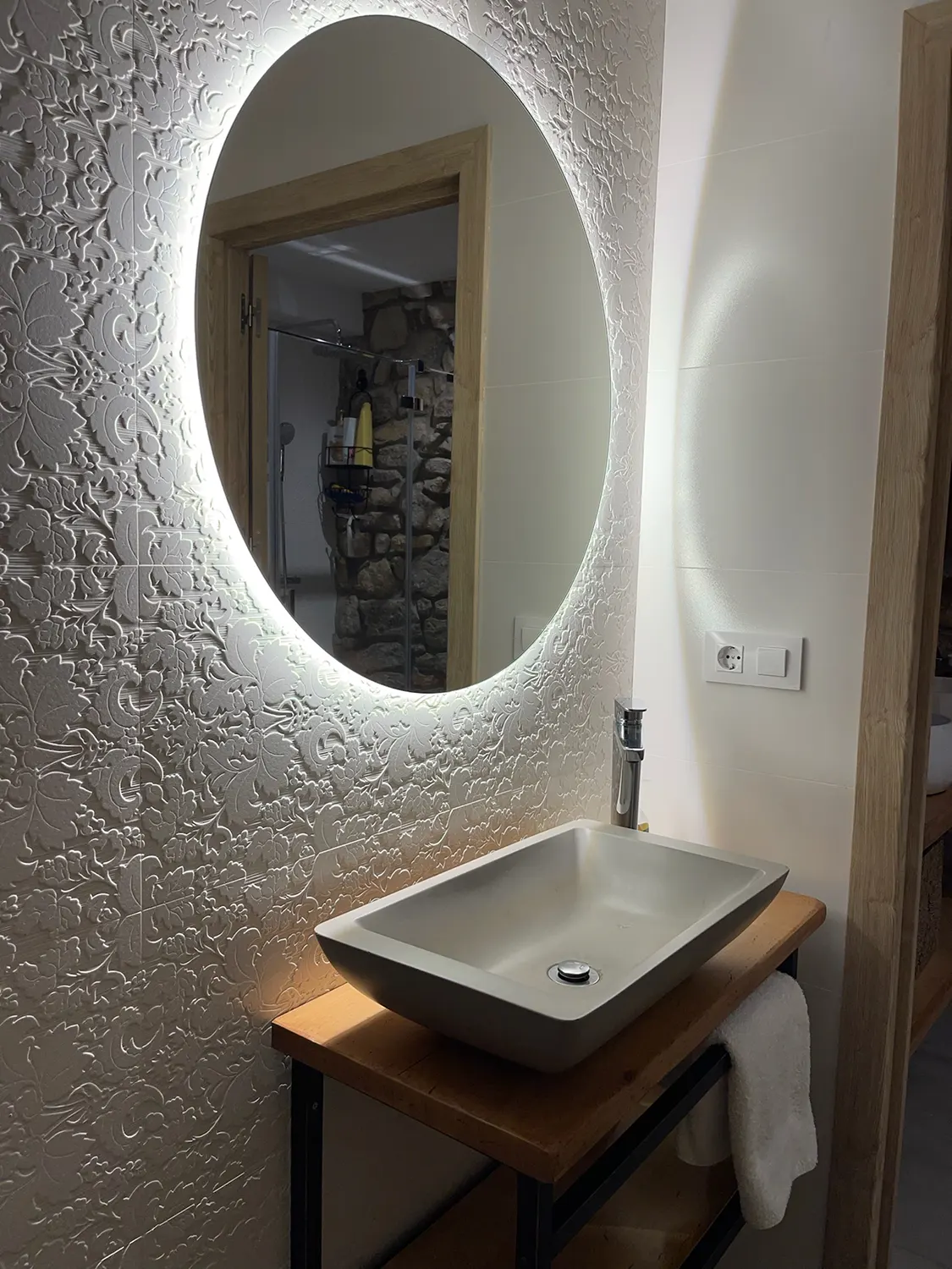 Espejo iluminado baño solana de mogro